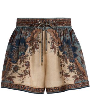 Zimmermann Ascension Silk Shorts - Natural