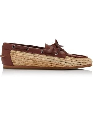 Jonathan Simkhai Danner Raffia Boat Shoes - White