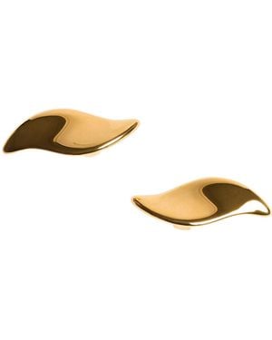 KHAITE Leaf 18k Gold-plated Clip-on Earrings - Metallic