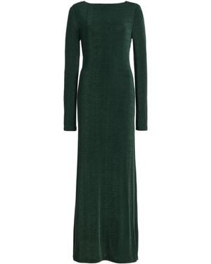 Significant Other Luna Draped Jersey Open-Back Maxi Dress - Green