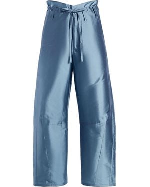 Chan Luu Techno Taffeta Barrel Trousers - Blue