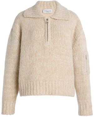 Brandon Maxwell The Posie Cashmere-Blend Jumper - Natural