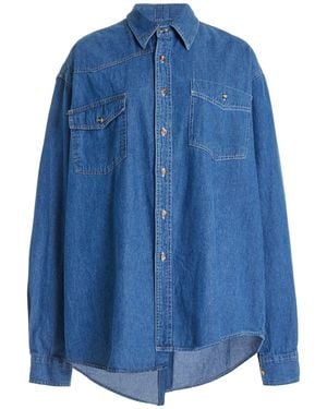 E.L.V. Denim Classic Denim Shirt - Blue