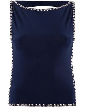 Siedres Zelna Studded Tank Top - Blue