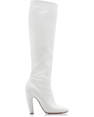 Bottega Veneta Leather Knee Boots - White