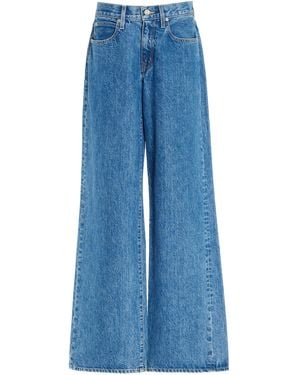 SLVRLAKE Denim Mica Rigid Low-rise Wide-leg Jeans - Blue