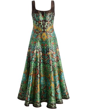 ALÉMAIS Charlotte Satin Gown - Green