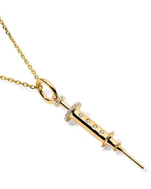 Elior Semi G 18K Diamond Charm Necklace - Metallic