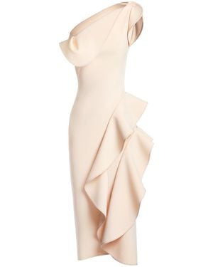 Maticevski Rhythm Atone Ruffled Crepe Midi Dress - Natural