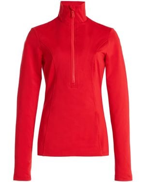 Goldbergh Serena Stretch-Tech Quarter-Zip Ski Top - Red