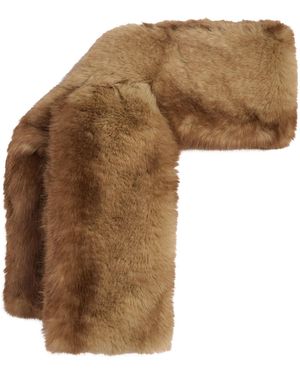 Apparis Kai Mink Scarf - White