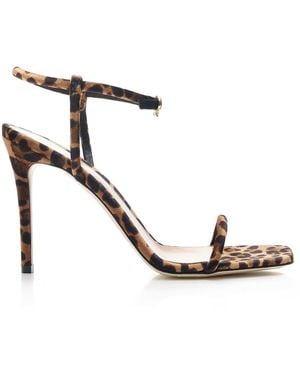 Gianvito Rossi Mayfair Leopard Velvet Sandals - Multicolour