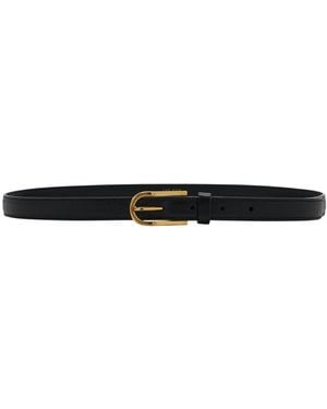 The Row Freya Leather Belt - Black