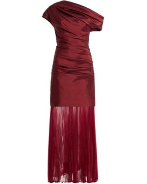 Jonathan Simkhai Exclusive Ammalie Organza-trimmed Taffeta Midi Dress - Red