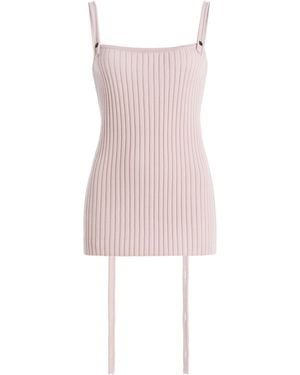 AISLING CAMPS Convertible Wool Tank Top - Pink