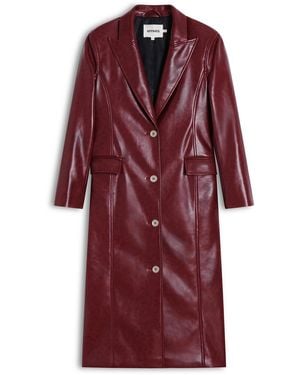 Apparis Lauren Recycled Leather Coat - Red