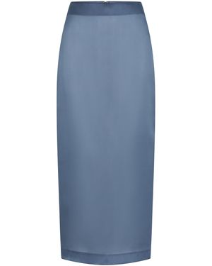 Heirlome Sandrita Silk Organza Maxi Skirt - Blue