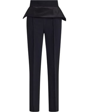 Maticevski Relate Satin-Trimmed Crepe Trousers - Blue
