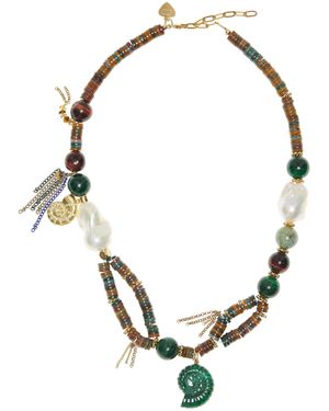Joie Shell-Shocked 18K-Stone Necklace - Metallic