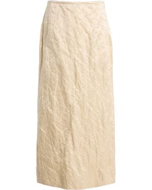 FFORME Mena Straight Cotton-Blend Midi Skirt - Natural