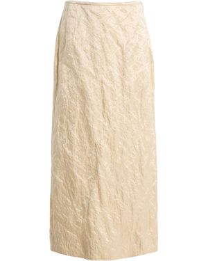 FFORME Mena Straight Cotton-Blend Midi Skirt - Natural