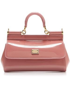 Dolce & Gabbana Small Sicily Leather Bag - Pink