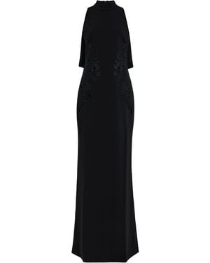 Zuhair Murad Lace-Embroidered Cady Gown - Black