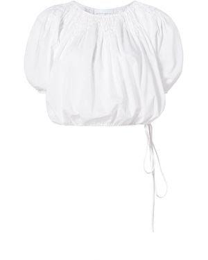 Merlette Lotus Cotton-Lawn Top - White