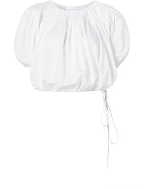Merlette Lotus Cotton-Lawn Top - White