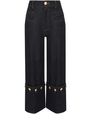 Zimmermann Rebellion Straight Crop Jean - Black