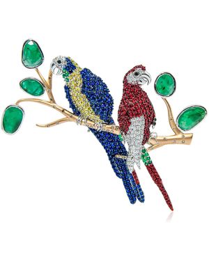 Ashna Mehta Love Birds 18K Diamond Bag Charm - Blue