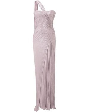 Marmar Halim One-Shoulder Pleated Gown - Purple