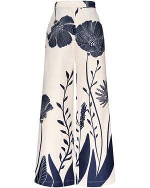 ANDRES OTALORA Ama Y Haz Twill Wide-Leg Trousers - Blue