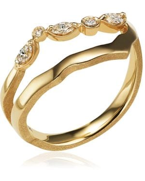 Milamore 18K Kintsugi Float Diamond Ring L - Metallic