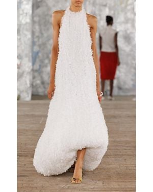 DIOTIMA Dama Textured Cocoon Maxi Dress - White