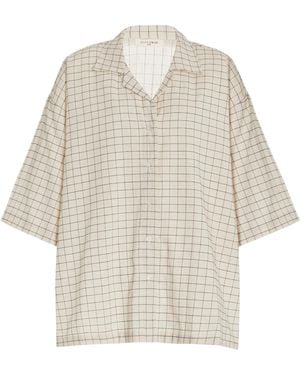 ELCE Exclusive Rae Checked Cotton-blend Shirt - Natural