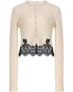 Adam Lippes Briar Brushed Cashmere Cardigan - White