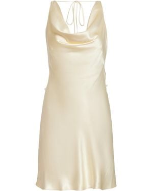 Mirror Palais Cowl Mini Dress - Natural