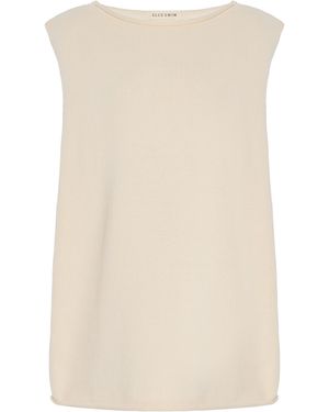 ELCE Exclusive Manon Knit Cotton Top - Natural