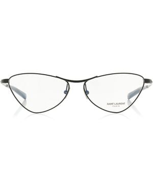 Saint Laurent Cat-Eye Metal Glasses - Black
