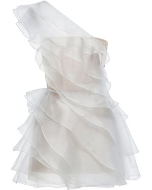 Montsand Ruffled One-Shoulder Mini Dress - White