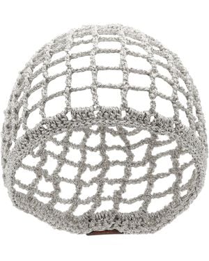 Pardo Hats Exclusive La Isla Zahi Openwork Woven Headpiece - Grey