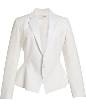 Lanvin Cotton-Blend Basque Jacket - White
