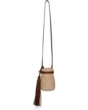 Johanna Ortiz The Provider Palm And Leather Mochila Bag - Metallic