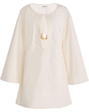 Marlies Grace Exclusive Ocean Cotton Mini Dress - White