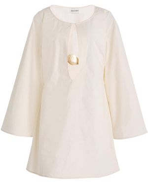 Marlies Grace Exclusive Ocean Cotton Mini Dress - White