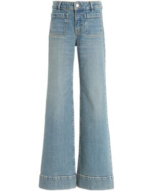 Jeanerica St Monica Stretch Low-Rise Flared Jeans - Blue