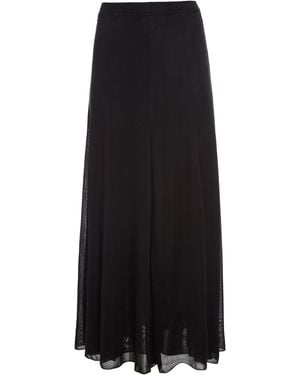 The Park Olivia Flowy Lyocell Maxi Skirt - Black