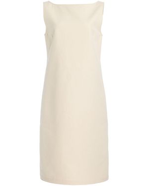 Another Tomorrow Double Faced Cotton Sheath Dress - Natural