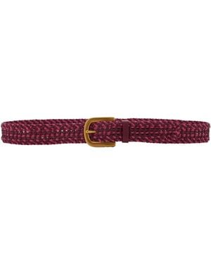 Gabriela Hearst Sam Woven Leather Belt - Pink